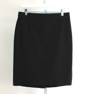 J‎ Crew Black Pencil Skirt Womens Size 8T Career Business Office Wear Tall